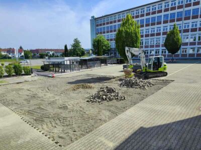 Hier entsteht unser neuer Werkstattturm um die Möglichkeiten unseres arbeitsplatzspezifischen Trainings zu erweitern